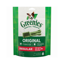 Greenies 10293 Dog Dental Treat, 6-Ct. Regular - Quantity 1