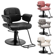 Heavy Duty Hydraulic Barber Chair Beauty Salon Spa Stylist Black/White/Pink/Gray