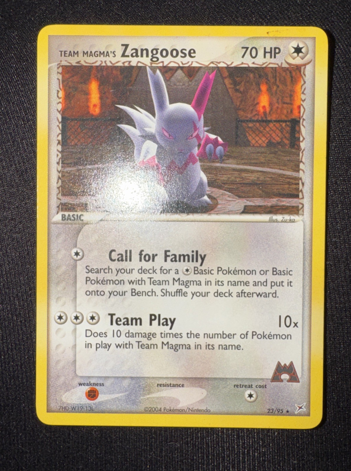 Team Magma's Zangoose Rare Team Magma vs Team Aqua 23/95 NM