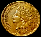1904 INDIAN HEAD CENT UNCIRCULATED! 4 DIAMONDS! A beautiful coin!