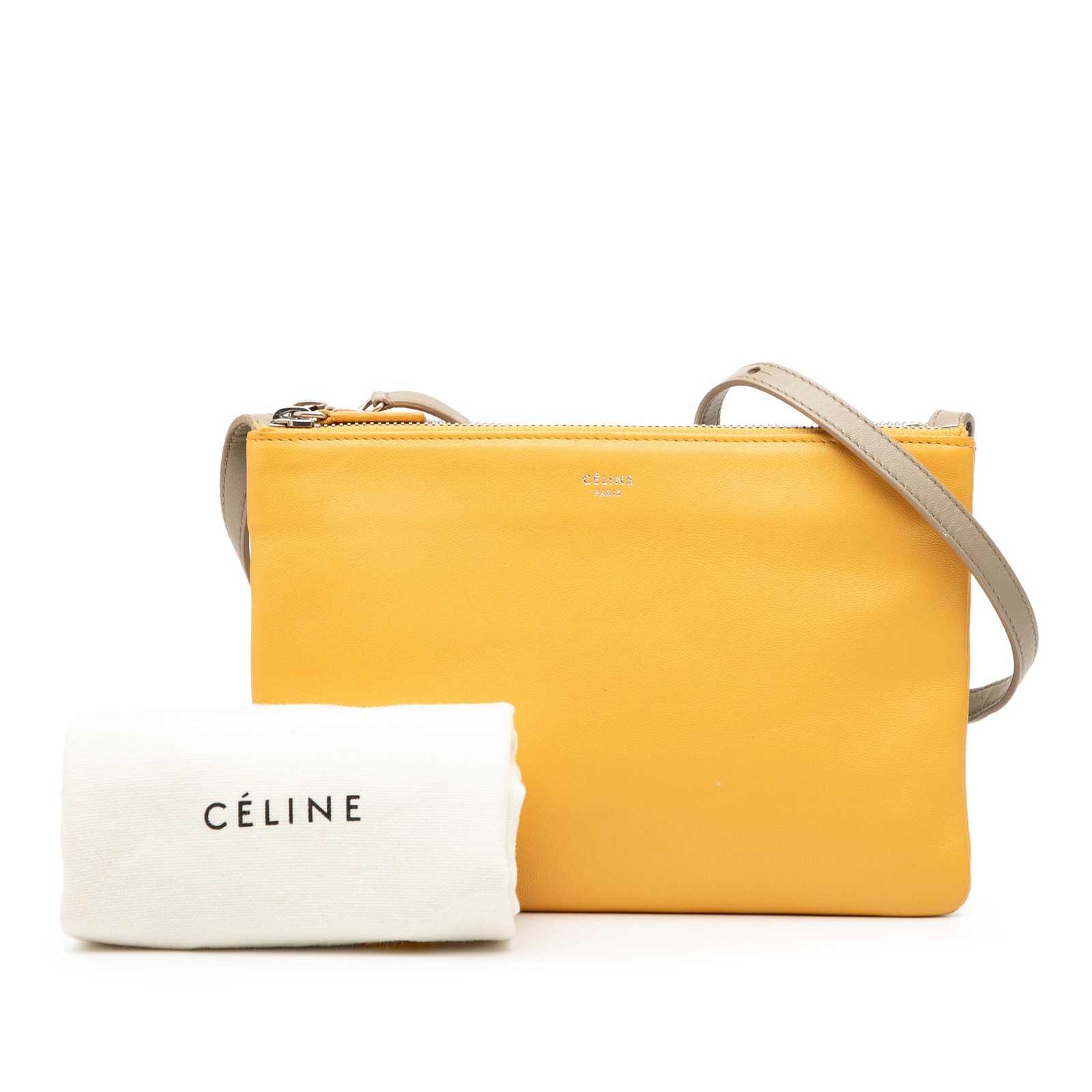 Authenticated Celine Large Tricolor Lambskin Trio… - image 8