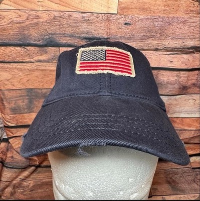 Magellan Youth Hat American Flag Patch Black Distressed Kids Baseball Cap Boys