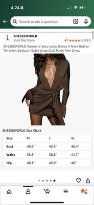 2 Never Worn Womens Long Sleeve V Neck Button Down Satin Wrap Dress Black  Brown