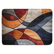 140cm 140cmModernist Geometric Composition Style, Quick - Drying Bathroom Mat, F