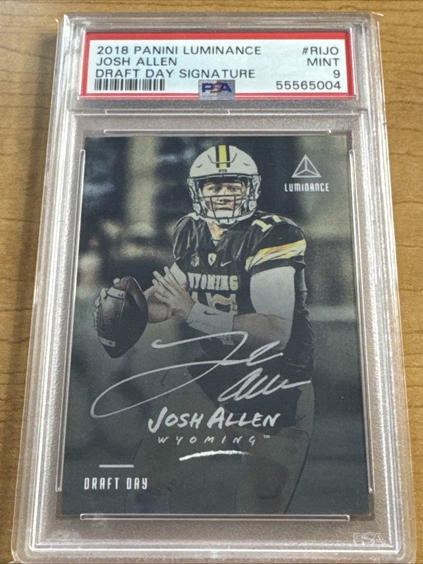 Josh Allen 2018 Luminance Draft Day Signature Auto PSA 9 Silver Rookie