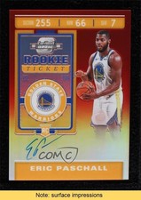 2019-20 Panini Contenders Optic Red Prizm 18/75 Eric Paschall #104 Auto READ ya6