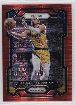 2023-24 Panini Prizm Red Seismic Prizm /299 Tyrese Haliburton #102 17u0