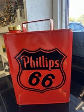 Lata de gasolina Phillips 66 lata de aceite de metal de 1,5 galones con tapa de latón (12"x 9,5") NIC