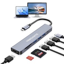 USBC Multiport Adapter USB c to USB hub 7 in 1 dongle Adapter USB c hub multi...