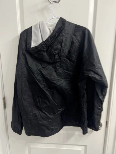 Riot Society Black Panda Kanji Graphic Hooded Coach Jacket Windbreaker Mens L image 2