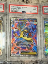 Mega Lucario ex 160/132 Ultra Rare PSA 9 Mint Mega Evolution Pokemon Card