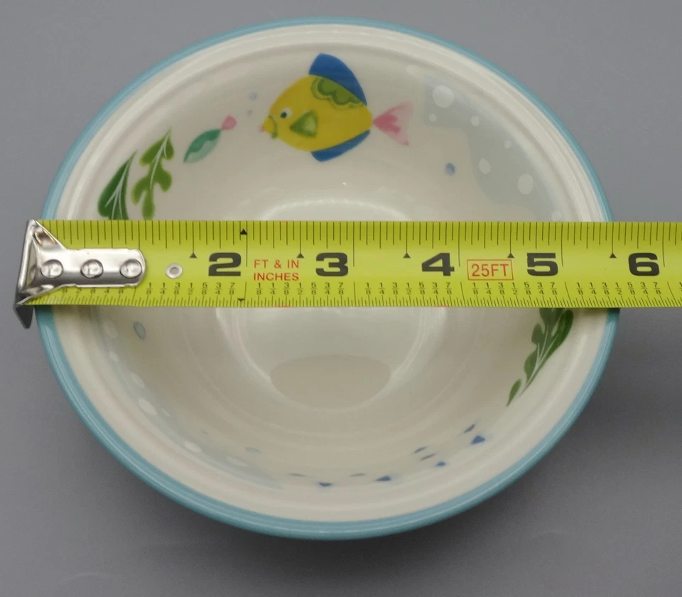 Conjunto de 6 tigelas de sobremesa Barrier Reef Studio Nova Fruit Y2310 bege aquático 5 1/2" - Imagem 3 de 4