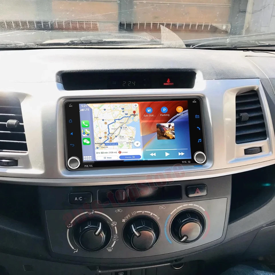 Radio estéreo GPS 2+64 GB para Toyota Hilux 2005-2015 Android 15 CarPlay de 7"" Foto 2 de 4