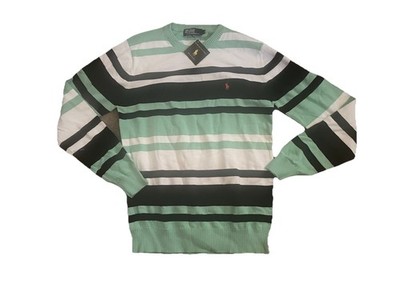 NOS NWT SzXL Y2K Era Ralph Lauren Polo Brushed Chino Shirt Sweater Turquoise