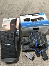 Nice Complete Kit Netgear Modem  Nighthawk Wifi 6 Mesh Router  2 Satellites