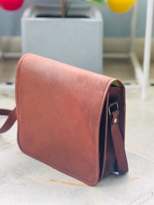 Handgefertigte Hi-Tech Leder-Aktentasche Vintage Laptop Messenger Aktentasche...