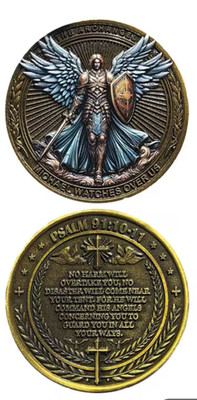 Exquisite Painting-Archangel Michael Novelty 3D Coins..1oz..Include plastic case