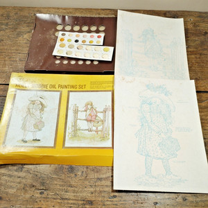 Vintage Holly Hobbie Paint by Number Craft Oil Painting Set Toy w/ Box