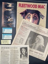 Fleetwood Mac & Stevie Nicks Memorabilia Lot 1990 Tour Program W/ Poster Tickets