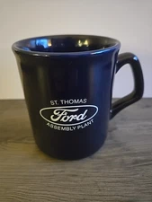 FORD Motor Company ST. THOMAS ASSEMBLY PLANT Ceramic Coffee Mug Cup Blue VGC