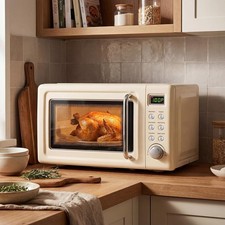 0,7 Kubikfuß Retro kleine Mikrowelle 700 W kompakte Arbeitsplatte Mikrowelle