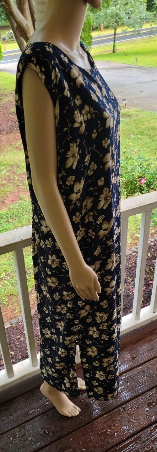 VETEMENTS Premier International da donna abito lungo floreale vintage taglia XL