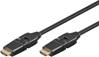 1,5m HDMI Kabel vergoldet Ethernet drehbar HDTV 3D#e514