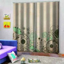 Rhizome plants grow very well Printing 3D Blockout Curtains Fabric Window
