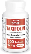 Supersmart Taxifolin Dihydroquercetin 60Mg per Day (90% DHQ Supplement) - Russia