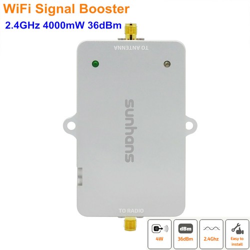 Sunhans Dual chip 4W 36dBm 2.4GHz WiFi Indoor Signal Booster Wireless Amplifier - Afbeelding 1 van 12