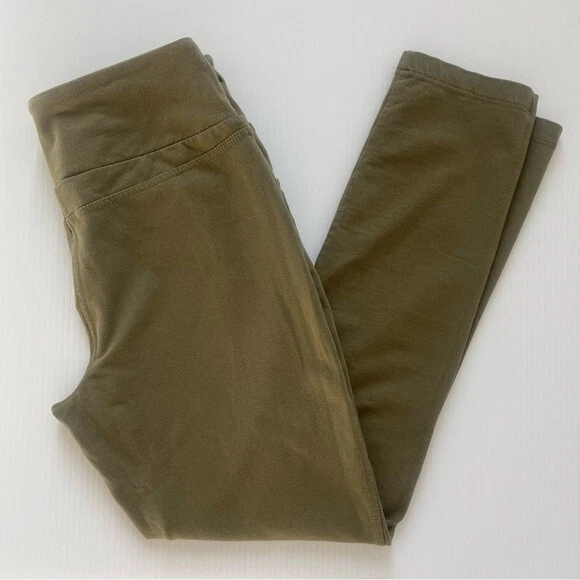 Denim & Co. Women's Small Ponte Smooth High Waist Pull-On Pants  Olive - Image 3 of 4