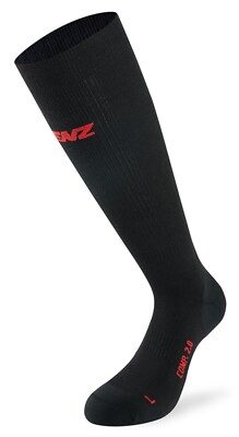 LENZ COMPRESSION 2.0 MERINO SKISOCKEN SCHWARZ |  Größe XL