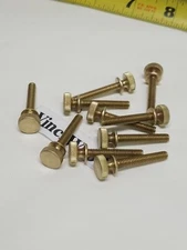  8-32 x 1"(10) Solid Brass, Knurled Head Thumb Screws.(Nice finish).