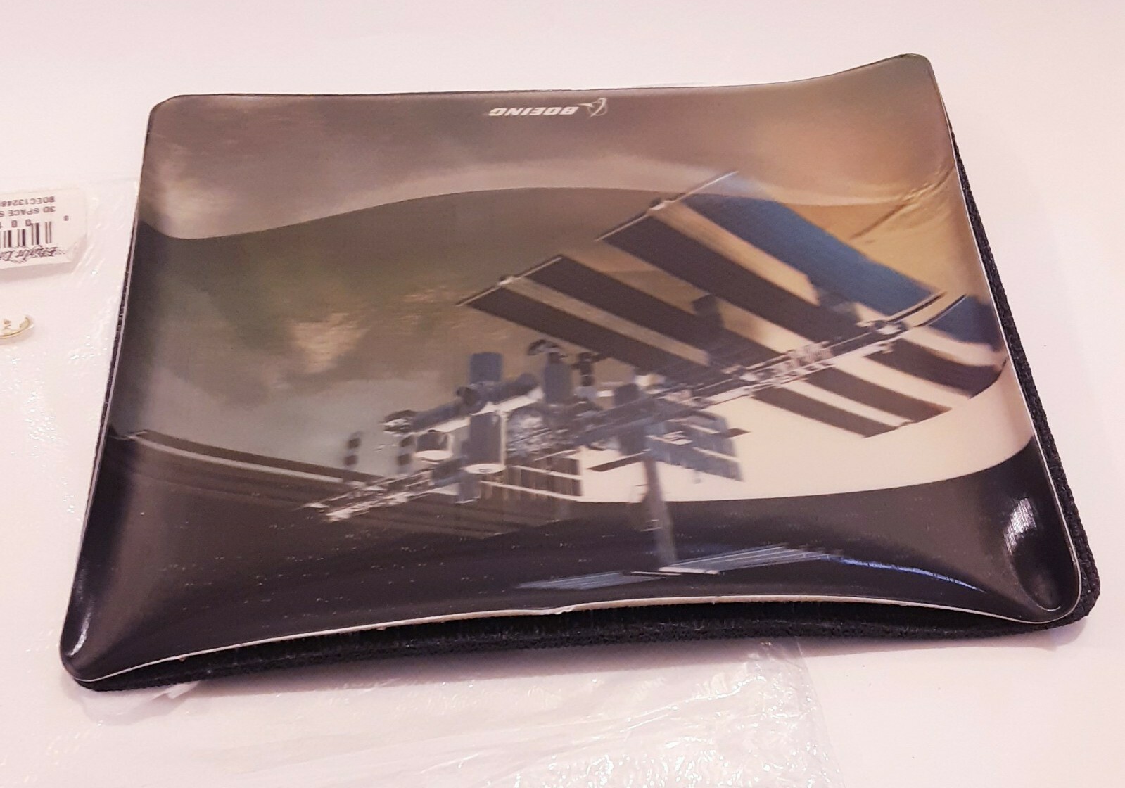 Vintage Retro Boeing Mouse Pad 3D lenticular Space Station warped 707