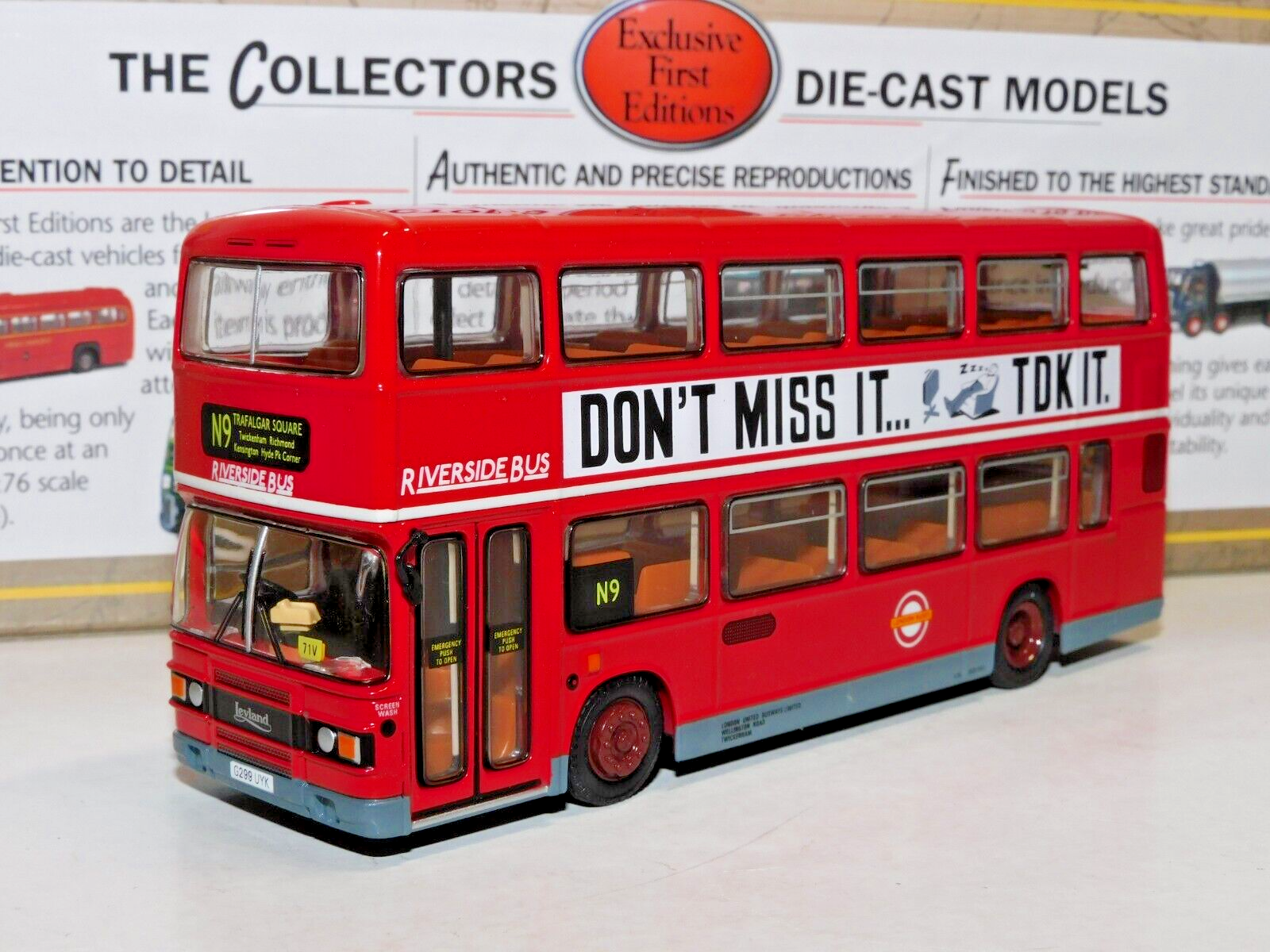 EFE LEYLAND OLYMPIAN RIVERSIDE LONDON BUSES ROUTE N9 1/76 29608A LT MUSEUM