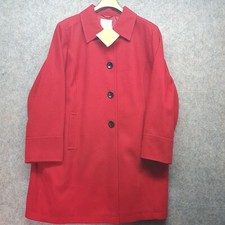 Ann Harvey Wool Blend Red Button Up Collared Women’s Long Coat Size 26