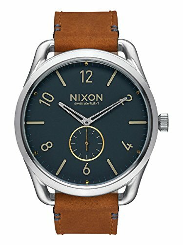 Nixon C45 Leather Navy / Saddle Stainless Steel Analog Watch  display picture 3
