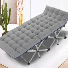 Folding Cot Camping Cot Outdoor Portable Military Cot Sleeping Cots w/ Carry Bag