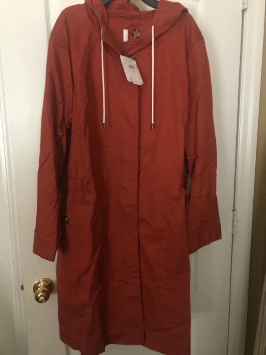 J Jill Women s Raincoat Size XL New with tags Rust Color Anorak eBay