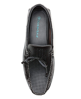 CubaVera Men\'s Perforated Moccasin NWOT NIB MENS CUBAVERA PERFORATED MOCCASIN JET BLACK SIZE 8 #3 | eBay main image 3