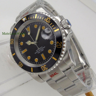 Sapphire Men's Watch Automatic NH35/Miyota8215/PT5000 Date Cyclops Steel Band