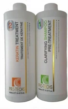 Keratin Treatment, Hair Straightener,Brazilian Blowout 33.8oz / 1000ml free Clar