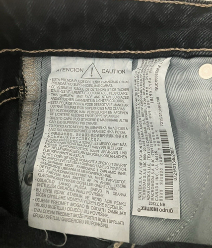 Zara Jeans + Denim Style 07/10 Women's Size 6 Straight Leg Dark Blue - Picture 11 of 12