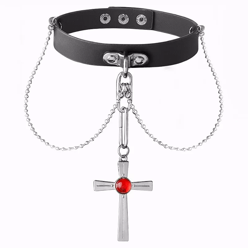 Cosplay Rosario Vampire Akashiya Moka Crosses Pendant Necklace Anime Gift