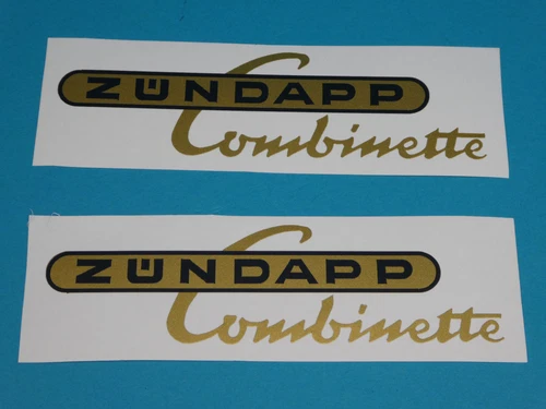 Zündapp sticker combinette gold/black tank lettering sticker set type 422