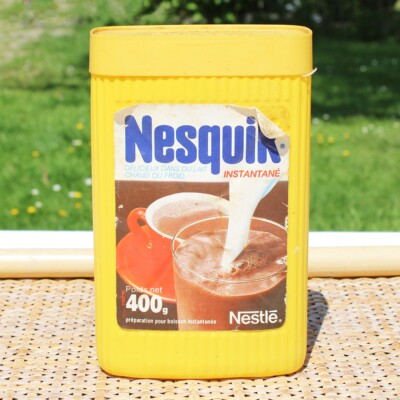 Vintage Nesquik Werbedose 400 Gramm leer / no Groquik