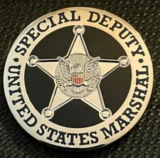 US Marshals Service - "Special Deputy" SILVER 1.75in version challenge coin