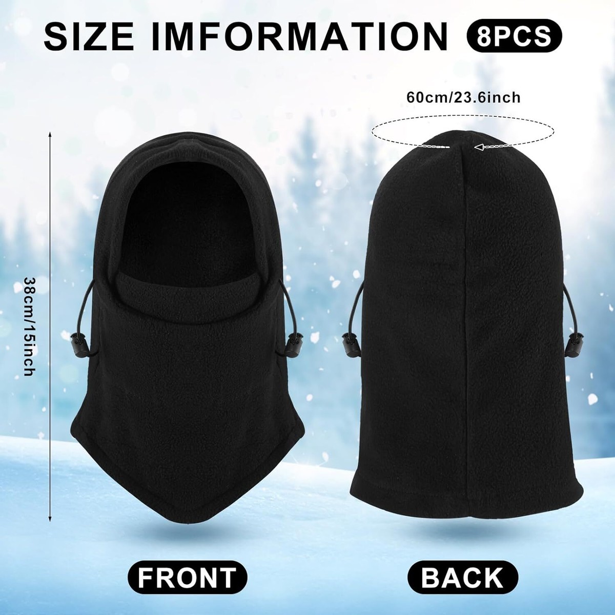 Heated Balaclava - Heated Ski Face Cover, Heated Hat otorcycle