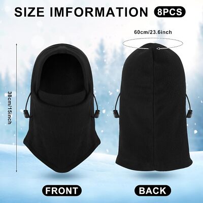 2X Adjustable Outdoor Winter Thermal Fleece Neck Face Mask Hood Warmer