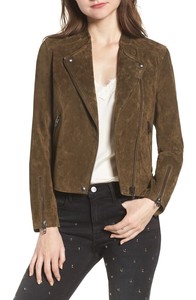 blanknyc suede moto jacket green